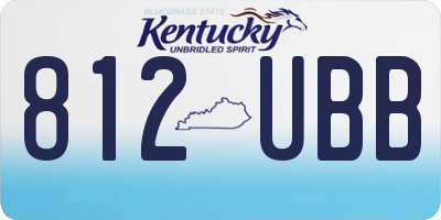 KY license plate 812UBB