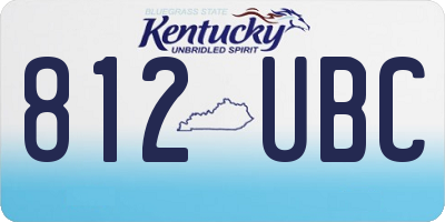 KY license plate 812UBC