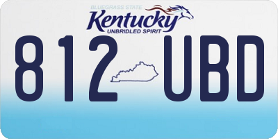 KY license plate 812UBD