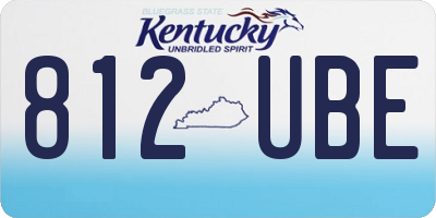 KY license plate 812UBE