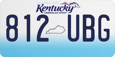 KY license plate 812UBG