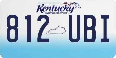 KY license plate 812UBI
