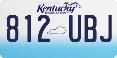KY license plate 812UBJ