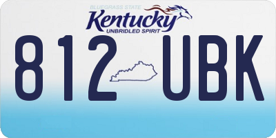 KY license plate 812UBK