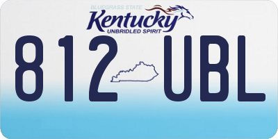 KY license plate 812UBL