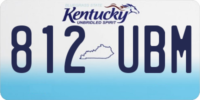 KY license plate 812UBM