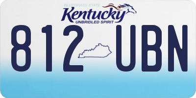 KY license plate 812UBN