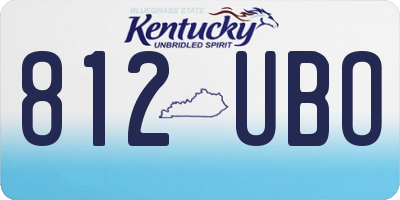 KY license plate 812UBO