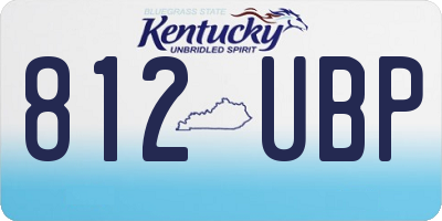 KY license plate 812UBP