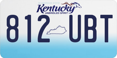 KY license plate 812UBT
