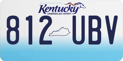 KY license plate 812UBV