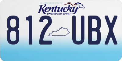 KY license plate 812UBX