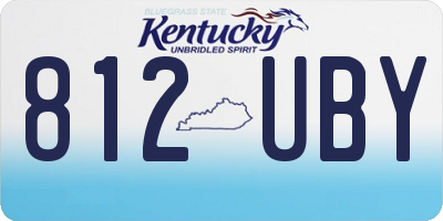 KY license plate 812UBY