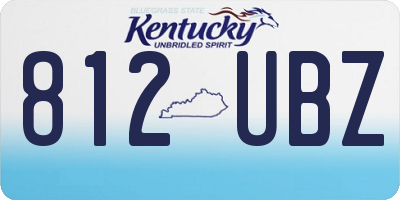 KY license plate 812UBZ