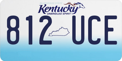 KY license plate 812UCE