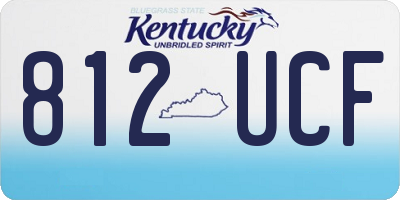 KY license plate 812UCF
