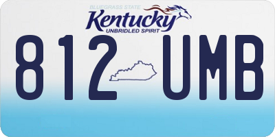 KY license plate 812UMB