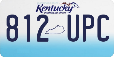 KY license plate 812UPC