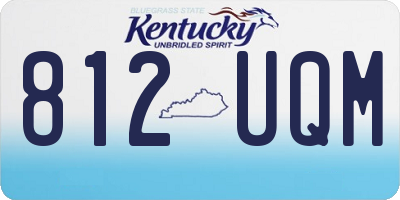 KY license plate 812UQM
