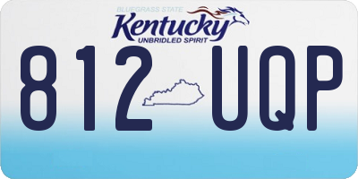 KY license plate 812UQP