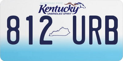 KY license plate 812URB