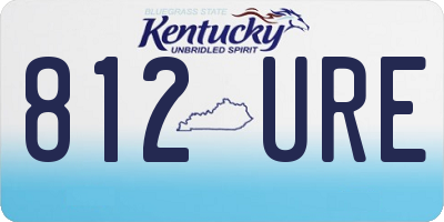 KY license plate 812URE