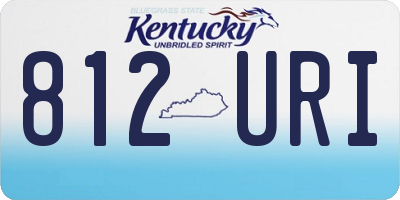 KY license plate 812URI