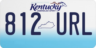 KY license plate 812URL