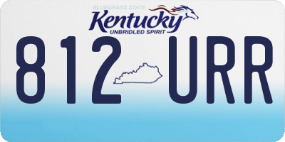 KY license plate 812URR