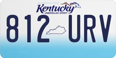 KY license plate 812URV