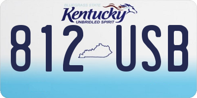 KY license plate 812USB