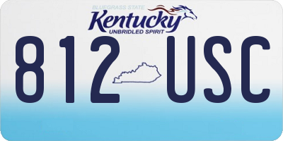 KY license plate 812USC