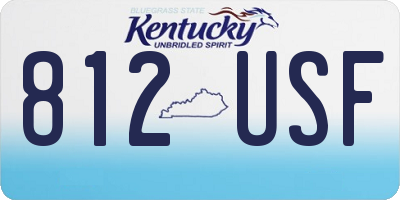 KY license plate 812USF