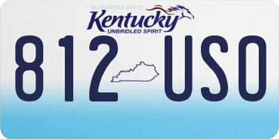 KY license plate 812USO