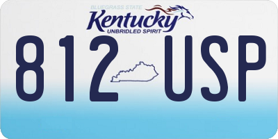 KY license plate 812USP
