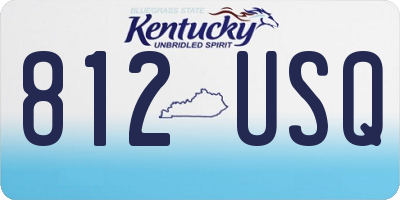 KY license plate 812USQ