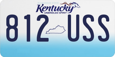 KY license plate 812USS