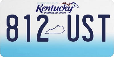 KY license plate 812UST