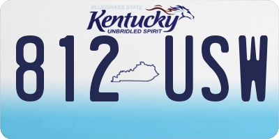KY license plate 812USW