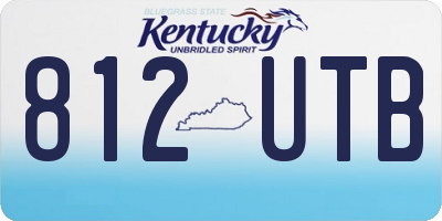 KY license plate 812UTB