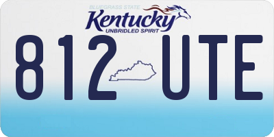 KY license plate 812UTE
