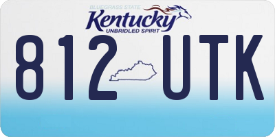 KY license plate 812UTK
