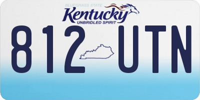 KY license plate 812UTN