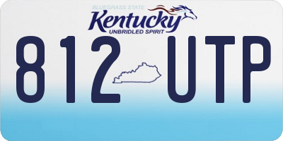 KY license plate 812UTP