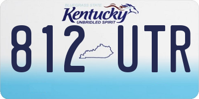 KY license plate 812UTR
