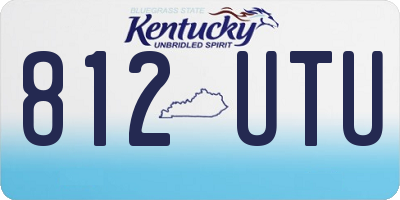 KY license plate 812UTU