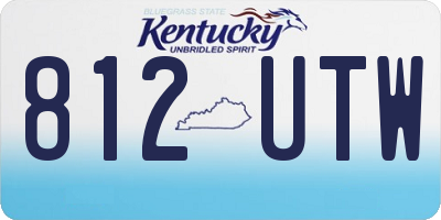 KY license plate 812UTW