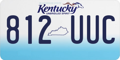 KY license plate 812UUC