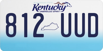 KY license plate 812UUD