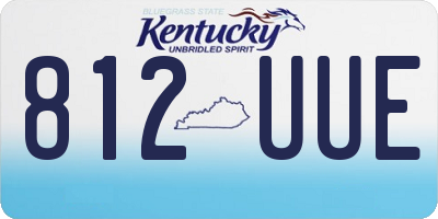 KY license plate 812UUE